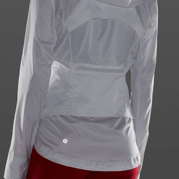 lululemon Goal Smasher Jacket Hooded White Sz 8 - Picture 5 of 16